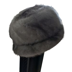 Vintage Creation Vittorio Genuine Fur Lined Hat Inner Gray Brown